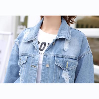 Áo Khoác Jean Nữ Wash Rách - NK333